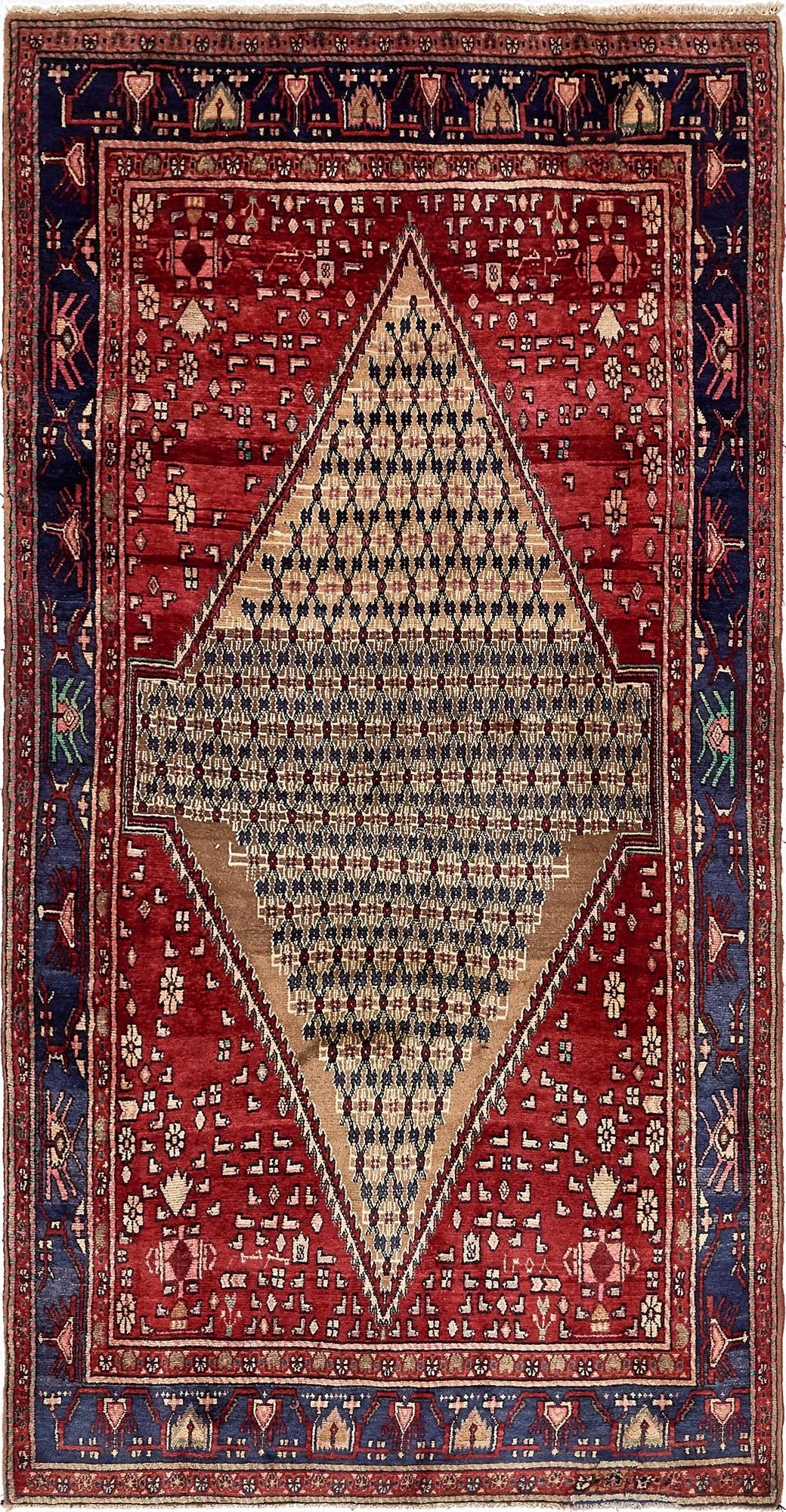  5' x 9' 9  Hand Knotted Koliaei Persian Wool Runner Rug