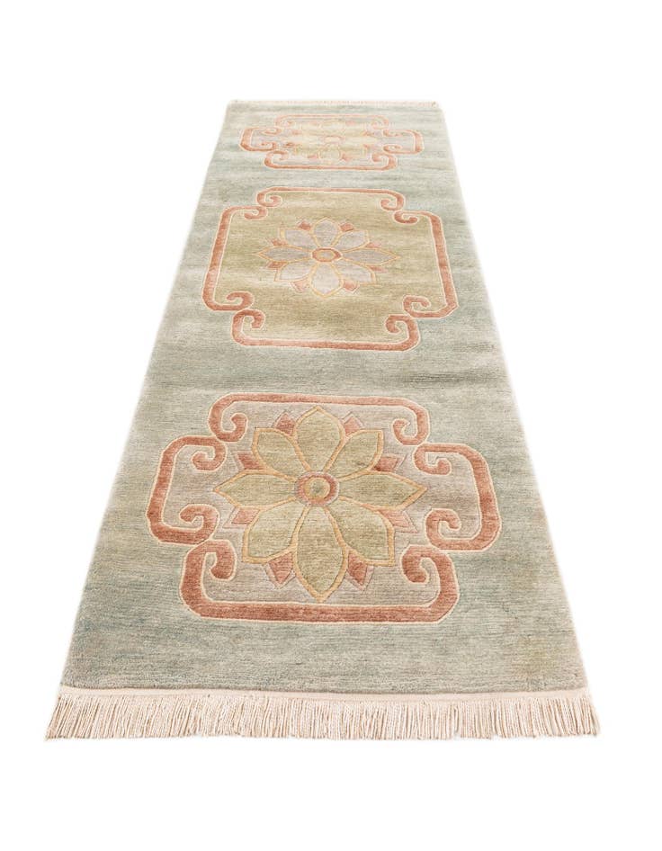 Detail image of  3' x 9' 10  Hand Knotted Nepal Wool Runner Rug