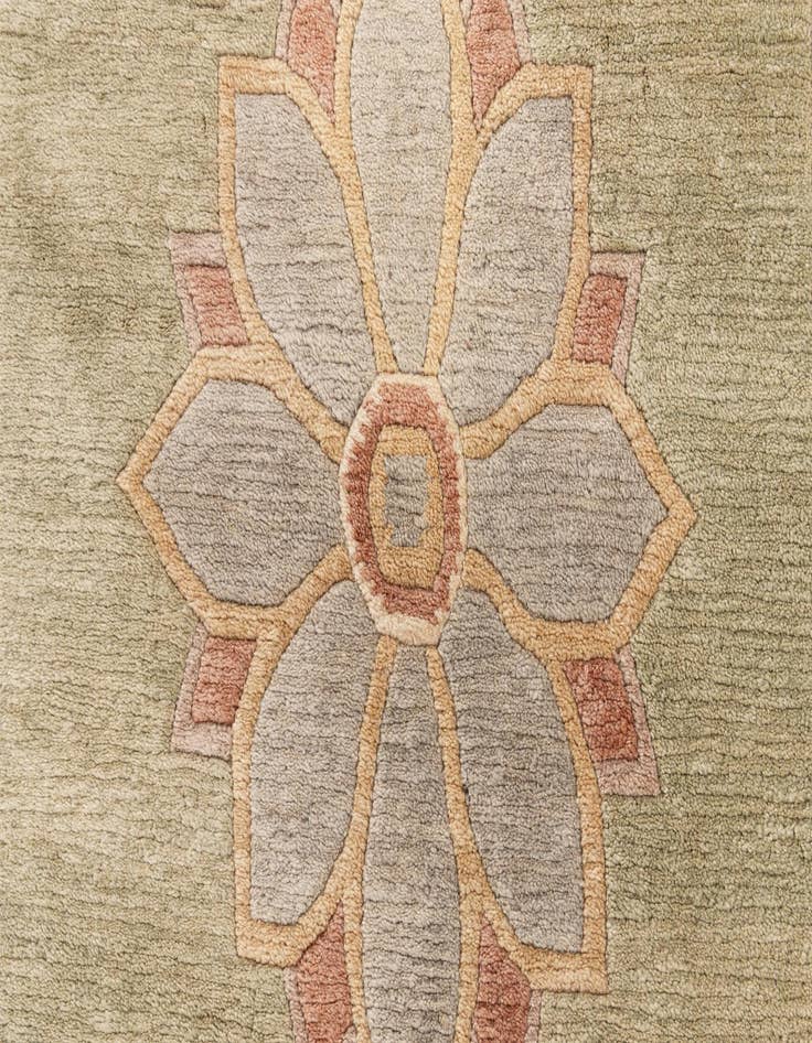 Detail image of  3' x 9' 10  Hand Knotted Nepal Wool Runner Rug