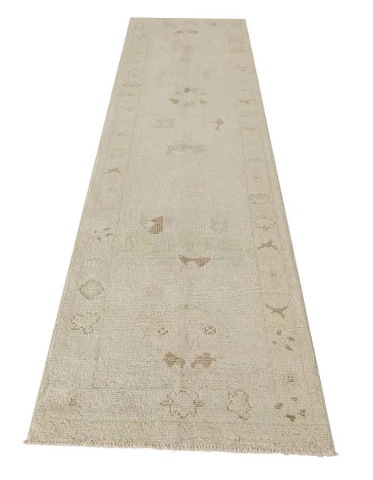 Detail image of  2' 7 x 10' 11  Hand Knotted Oushak Wool Runner Rug