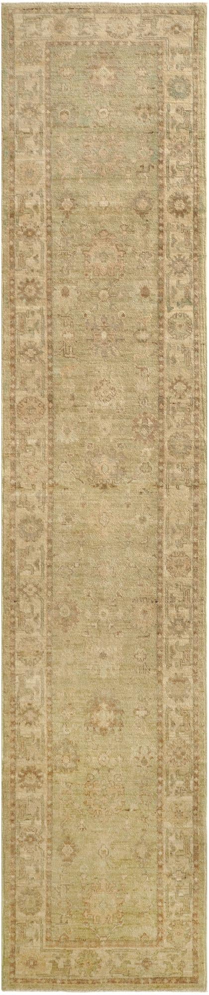  2' 9 x 13' 8  Hand Knotted Oushak Wool Runner Rug