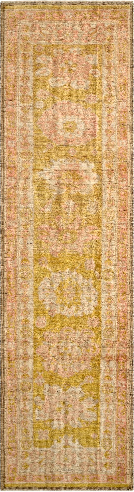  2' 8 x 9' 11  Hand Knotted Oushak Wool Runner Rug