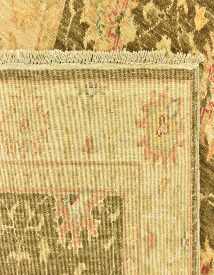 Detail image of  2' 5 x 10' 1  Hand Knotted Peshawar Ziegler Runner Rug