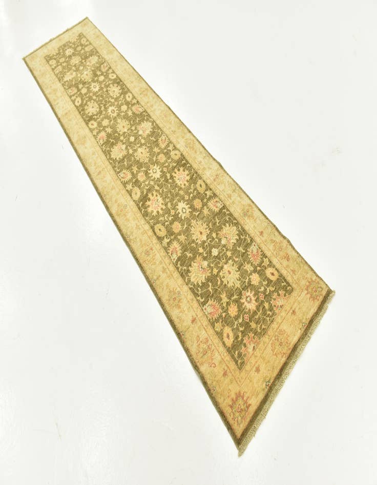 Detail image of  2' 5 x 10' 1  Hand Knotted Peshawar Ziegler Runner Rug