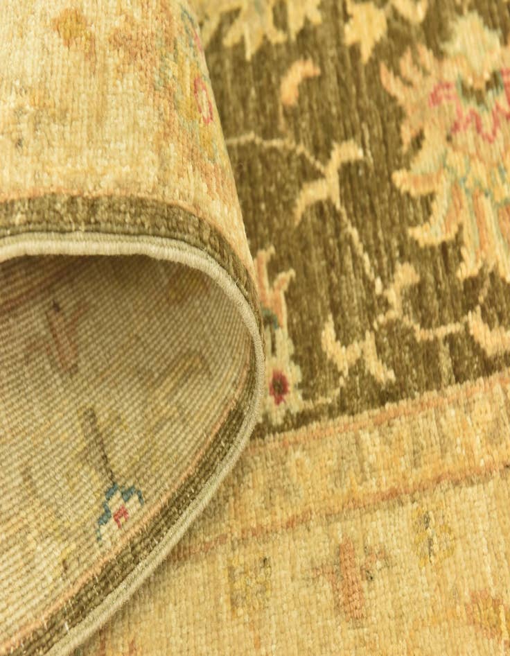 Detail image of  2' 5 x 10' 1  Hand Knotted Peshawar Ziegler Runner Rug