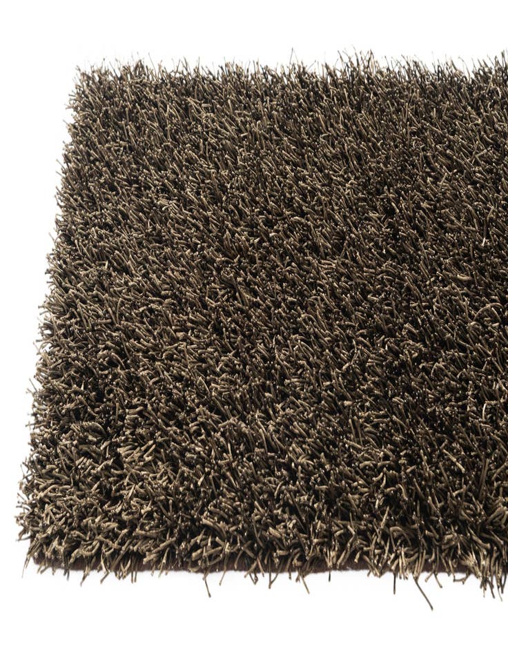 Detail image of  2' 4 x 4' 8  Hand Knotted Solid Shag Oriental Runner Rug