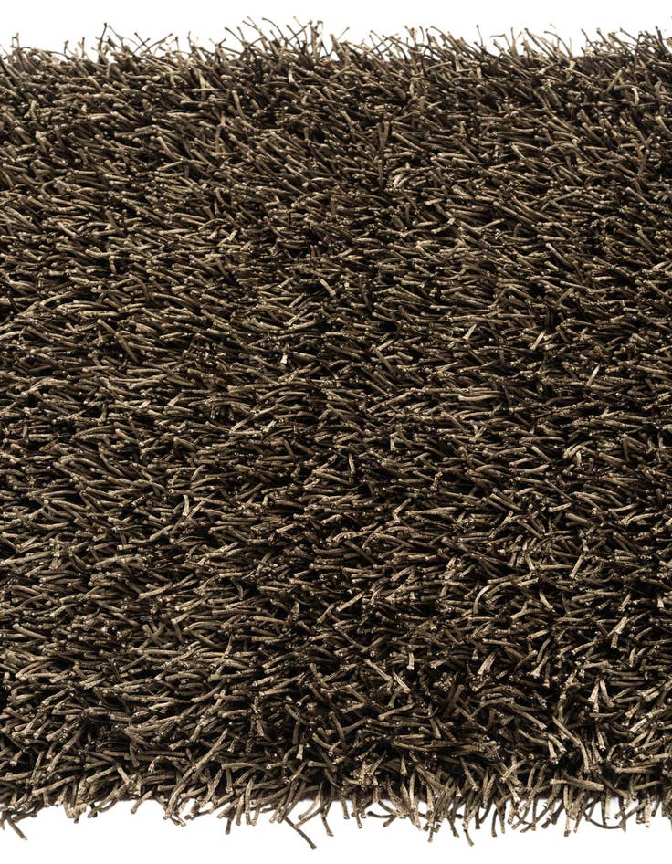 Detail image of  2' 4 x 4' 8  Hand Knotted Solid Shag Oriental Runner Rug