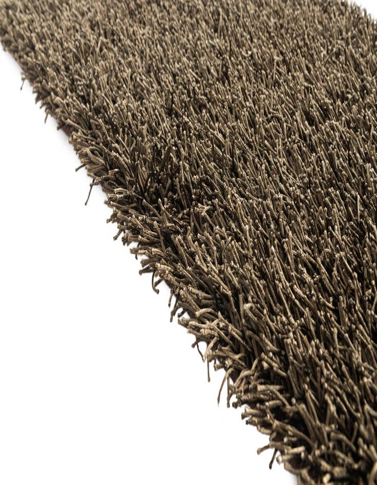 Detail image of  2' 4 x 4' 8  Hand Knotted Solid Shag Oriental Runner Rug