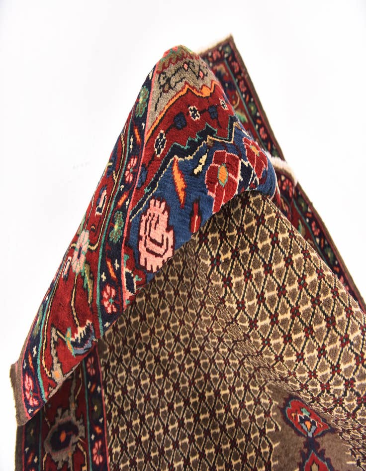 Detail image of  5' x 10' 2  Hand Knotted Songhor Persian Wool Runner Rug