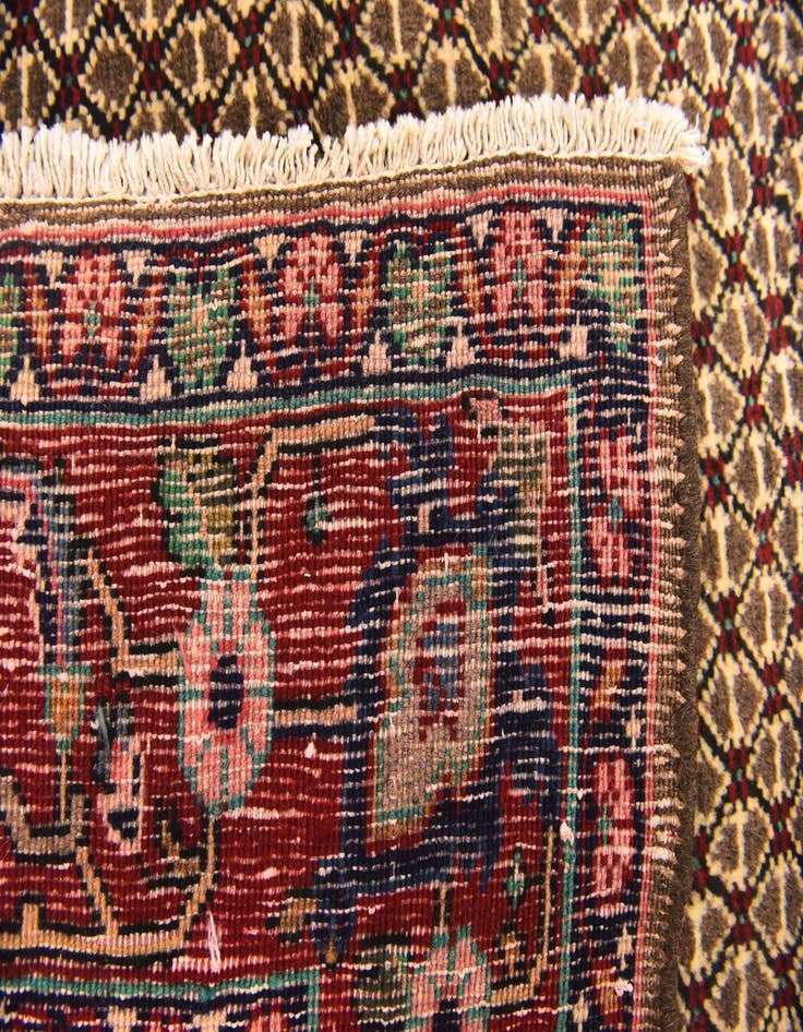 Detail image of  5' x 10' 2  Hand Knotted Songhor Persian Wool Runner Rug