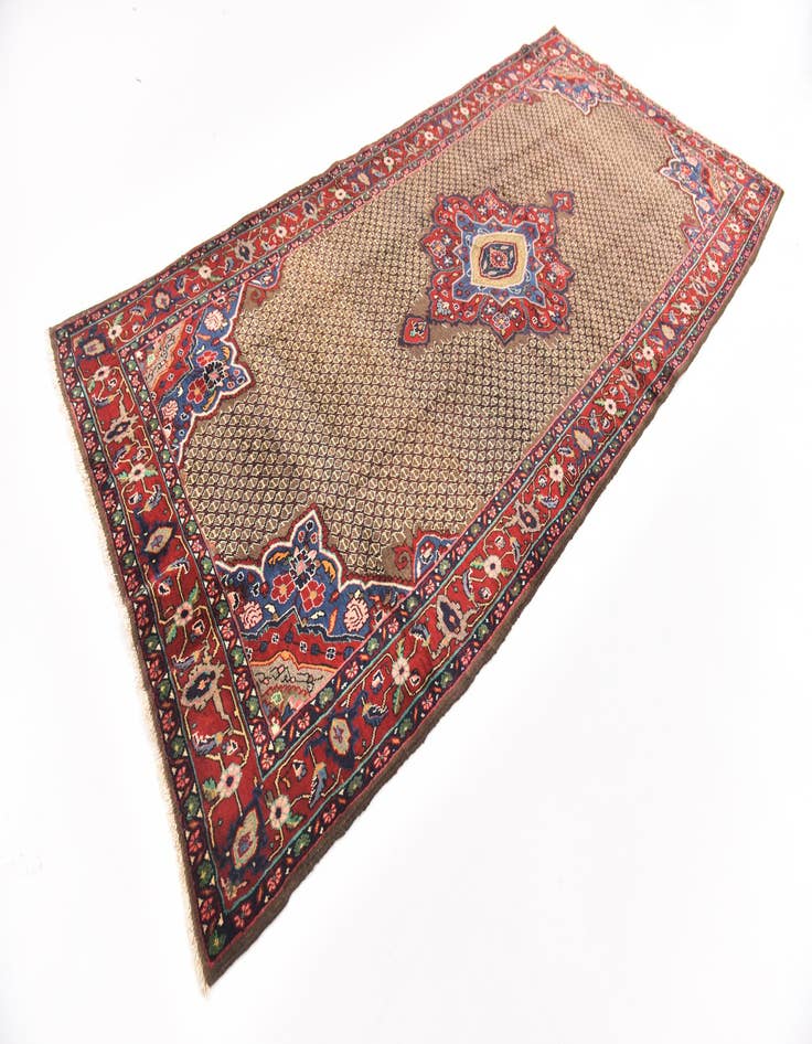 Detail image of  5' x 10' 2  Hand Knotted Songhor Persian Wool Runner Rug