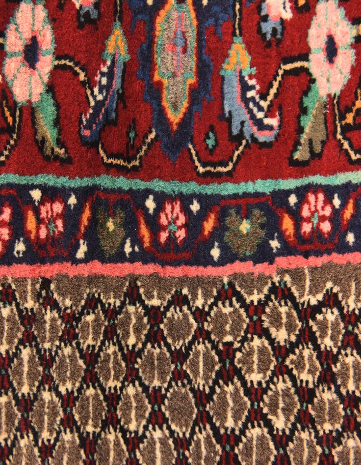 Detail image of  5' x 10' 2  Hand Knotted Songhor Persian Wool Runner Rug