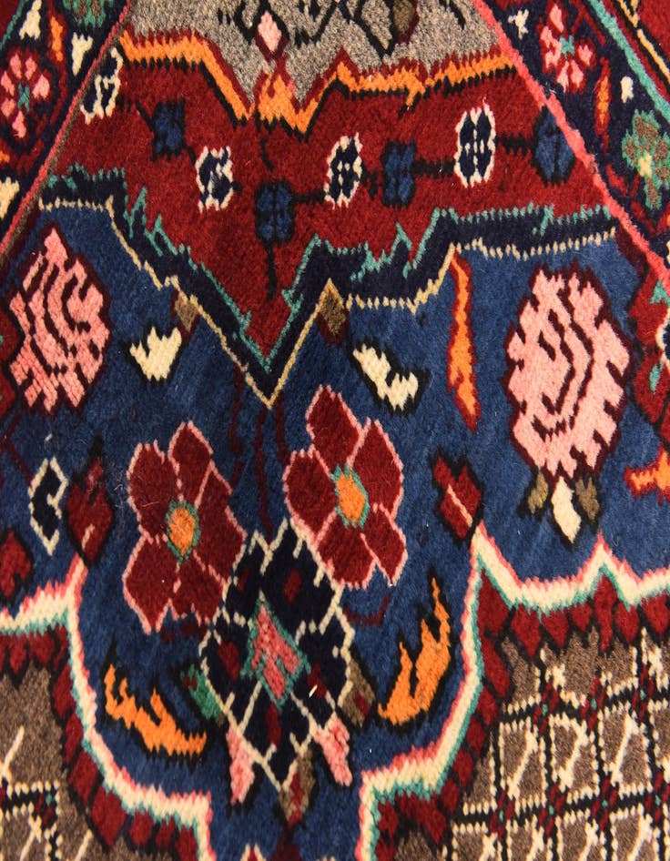 Detail image of  5' x 10' 2  Hand Knotted Songhor Persian Wool Runner Rug