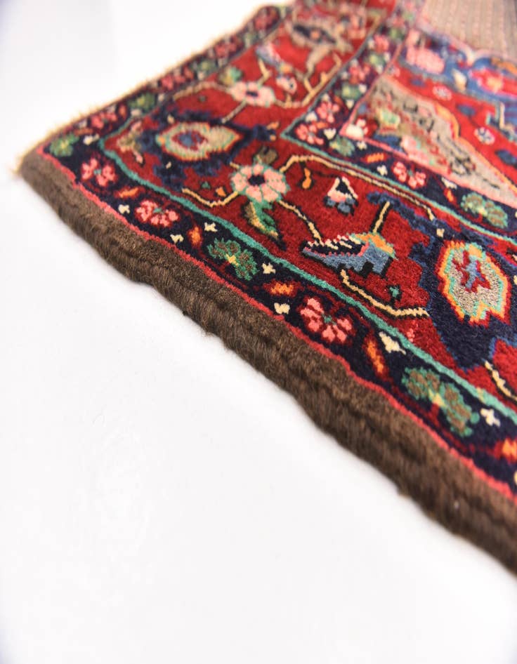 Detail image of  5' x 10' 2  Hand Knotted Songhor Persian Wool Runner Rug