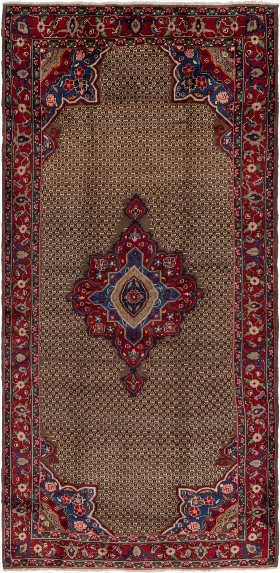  5' x 10' 2  Hand Knotted Songhor Persian Wool Runner Rug