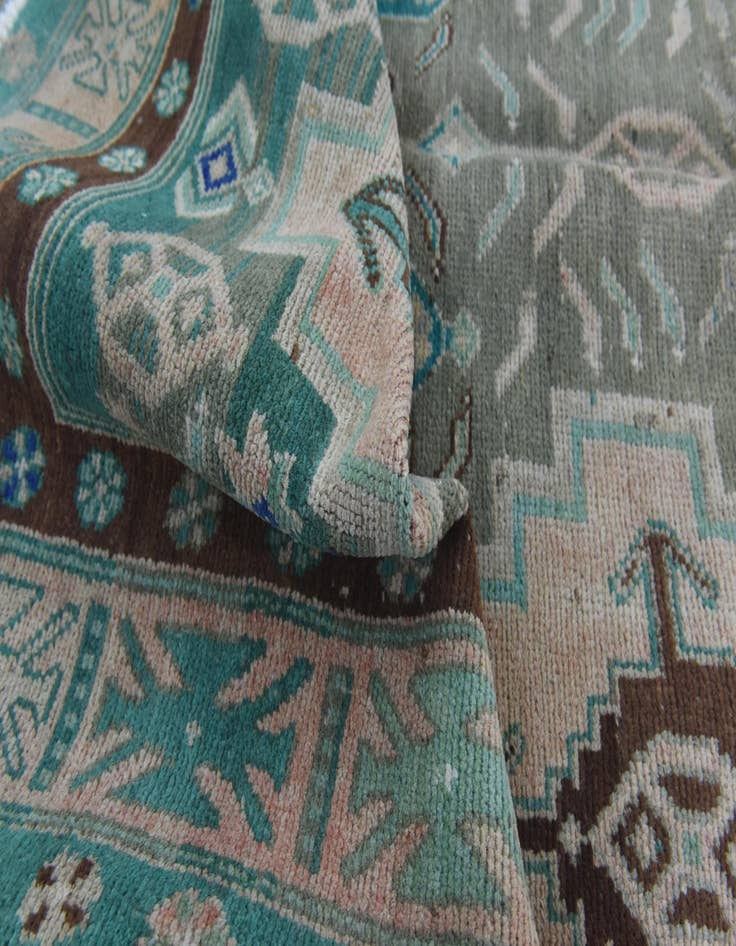 Detail image of  5' x 11' 3  Hand Knotted Ultra Vintage Persian Wool Runner Rug