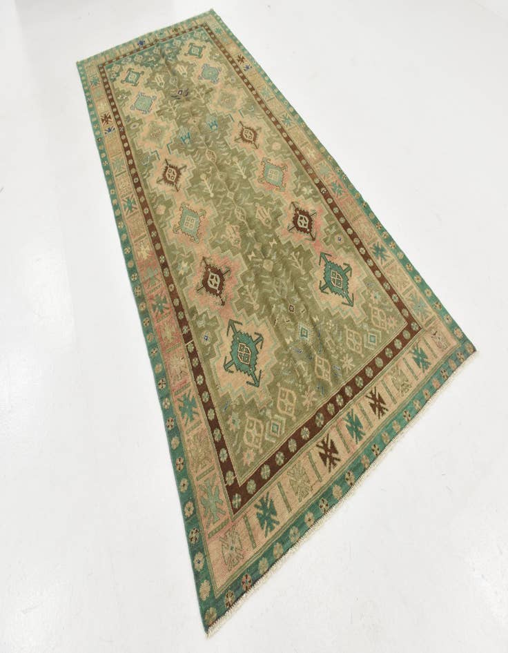 Detail image of  5' x 11' 3  Hand Knotted Ultra Vintage Persian Wool Runner Rug