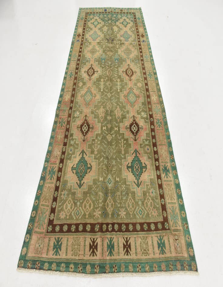 Detail image of  5' x 11' 3  Hand Knotted Ultra Vintage Persian Wool Runner Rug