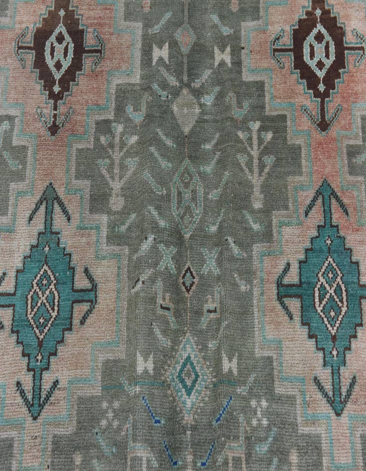 Detail image of  5' x 11' 3  Hand Knotted Ultra Vintage Persian Wool Runner Rug