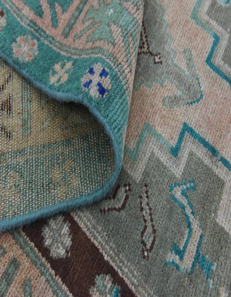 Detail image of  5' x 11' 3  Hand Knotted Ultra Vintage Persian Wool Runner Rug