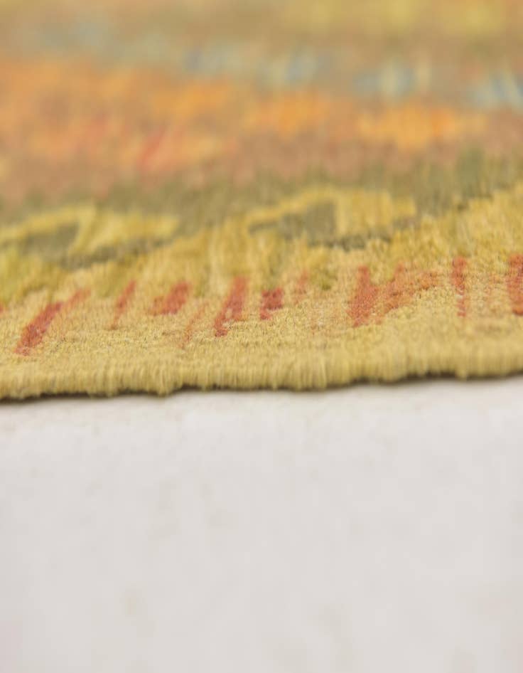 Detail image of  3' x 3' 5  Hand Woven Kilim Maymana Wool Square Rug