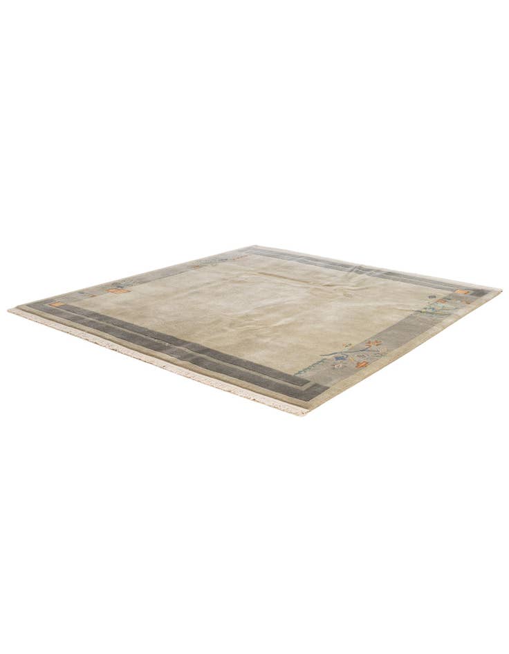 Detail image of  6' 8 x 6' 11  Hand Knotted Nepal Wool Square Rug