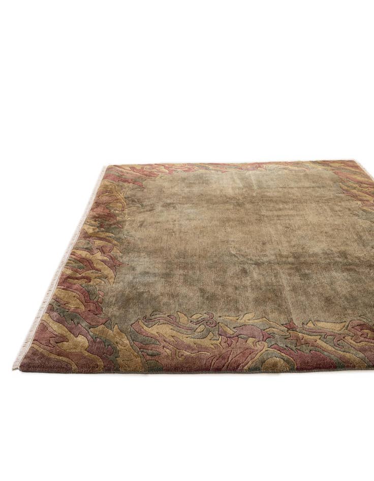 Detail image of  8' 6 x 8' 6  Hand Knotted Nepal Wool Square Rug