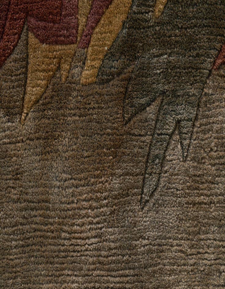 Detail image of  8' 6 x 8' 6  Hand Knotted Nepal Wool Square Rug
