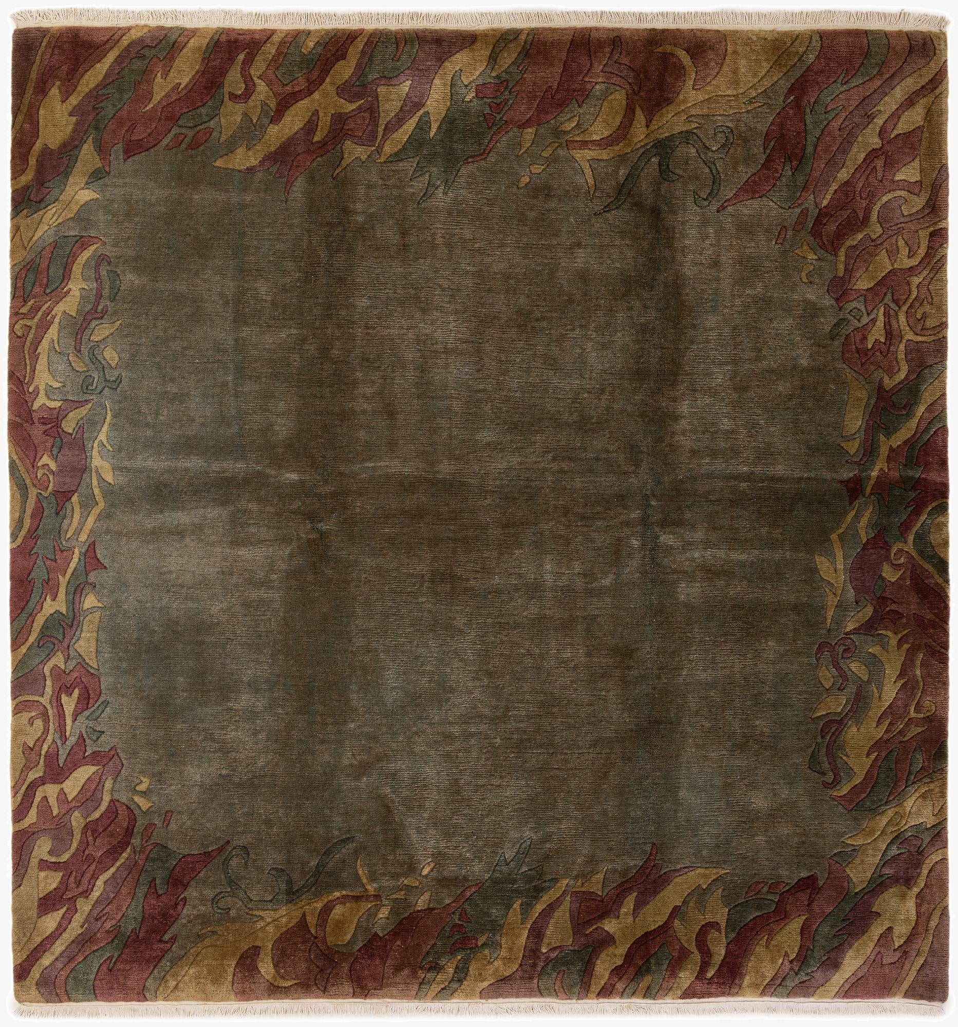  8' 6 x 8' 6  Hand Knotted Nepal Wool Square Rug