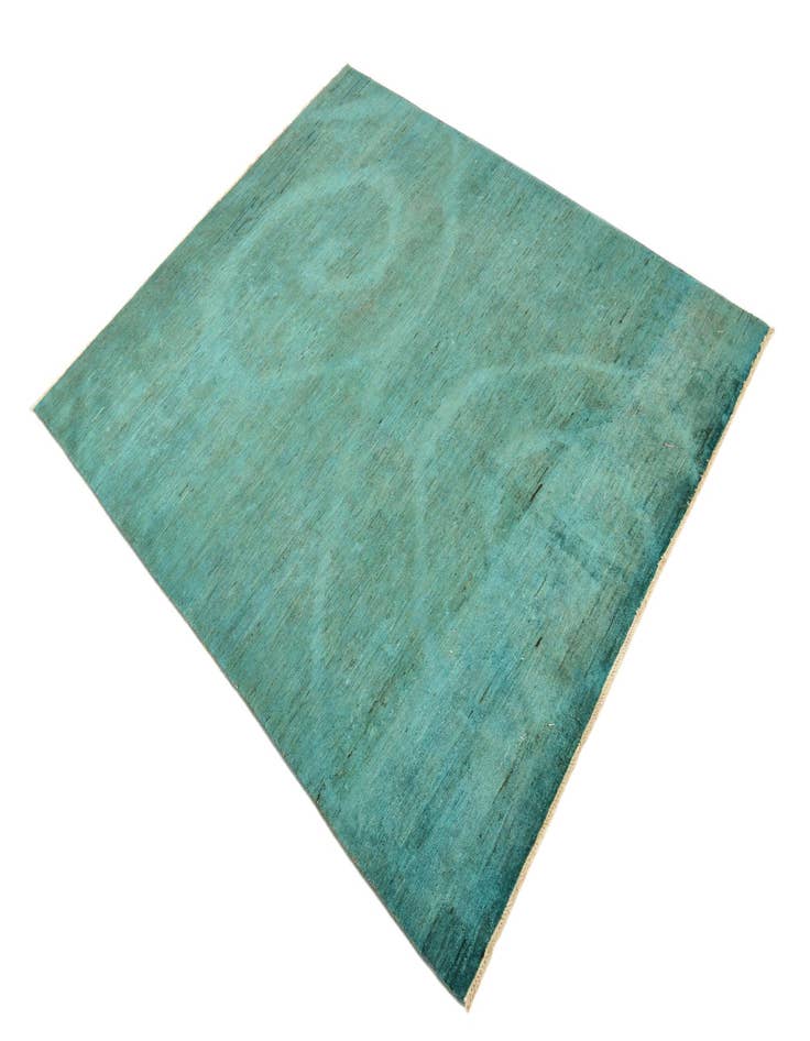 Detail image of  5' 3 x 6' 6  Hand Knotted Over-Dyed Ziegler Square Rug