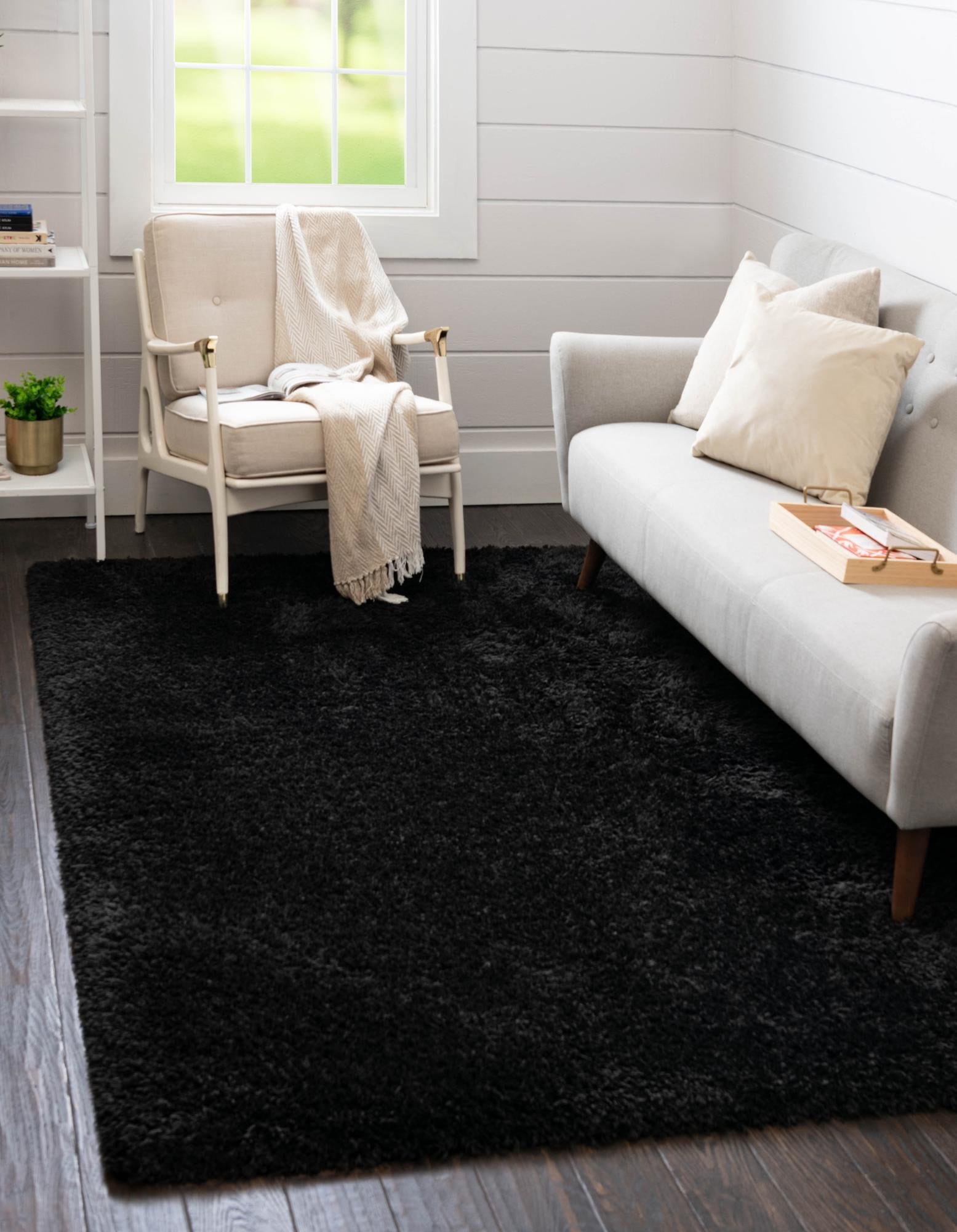 Onyx Black 9' x 12' Infinity Shag Rug | Rugs.com