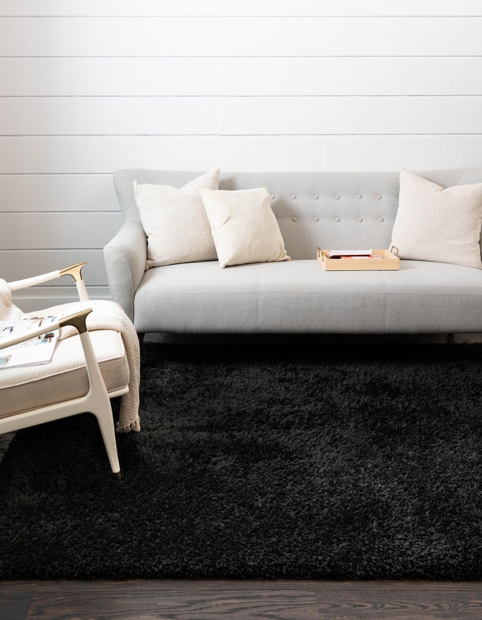 Onyx Black 8' x 10' Infinity Shag Rug | Rugs.com