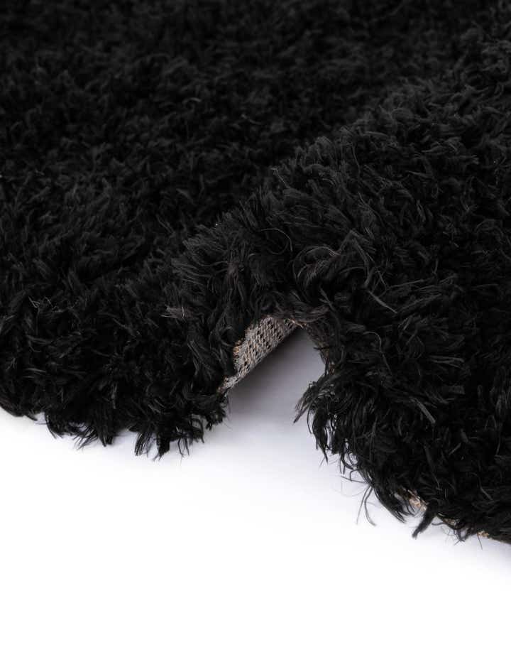 Onyx Black 4' x 4' Infinity Shag Round Rug | Rugs.com