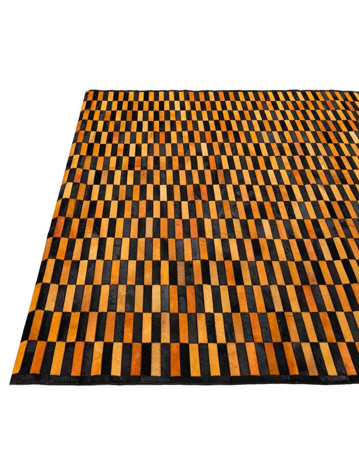 Detail image of  8' 2 x 10' Cowhide - Patchwork Rug