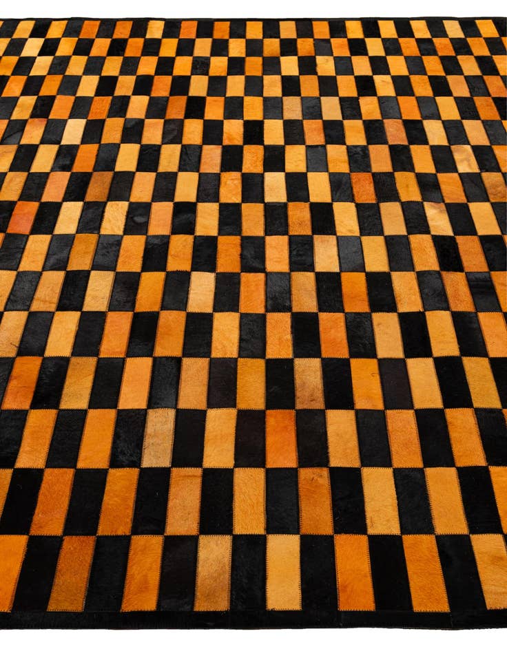 Detail image of  8' 2 x 10' Cowhide - Patchwork Rug