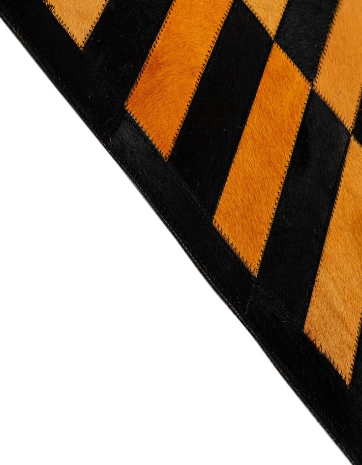 Detail image of  8' 2 x 10' Cowhide - Patchwork Rug