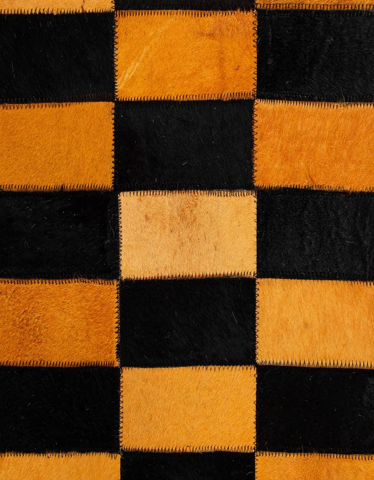 Detail image of  8' 2 x 10' Cowhide - Patchwork Rug