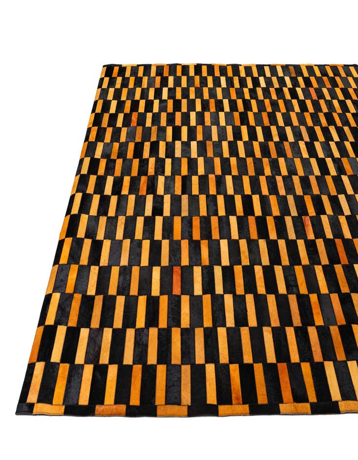 Detail image of  8' 3 x 10' Cowhide - Patchwork Rug