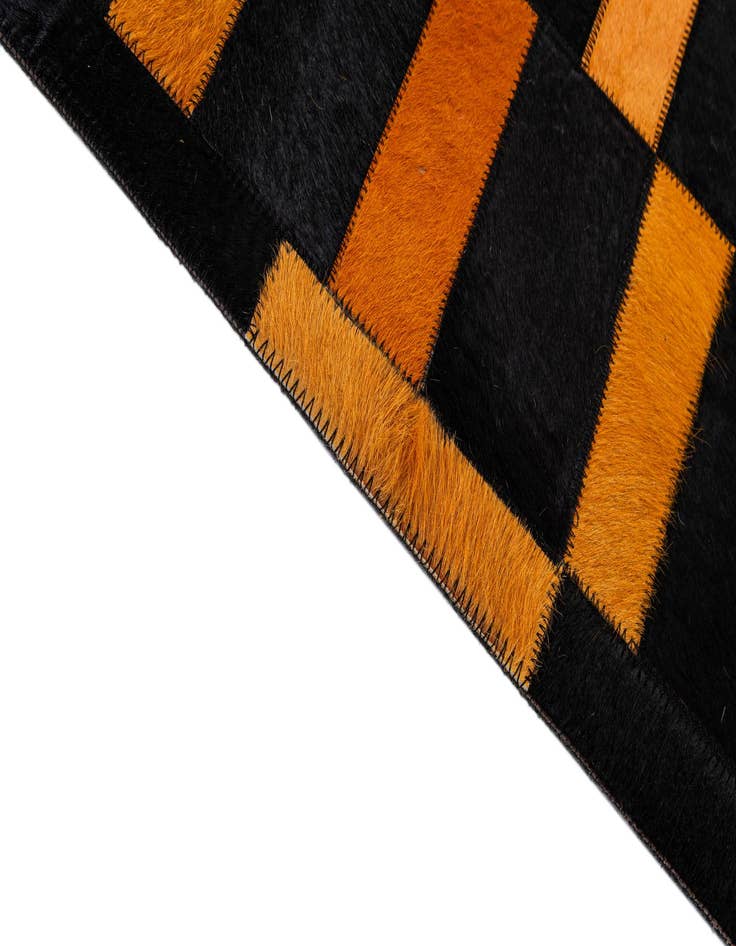 Detail image of  8' 3 x 10' Cowhide - Patchwork Rug