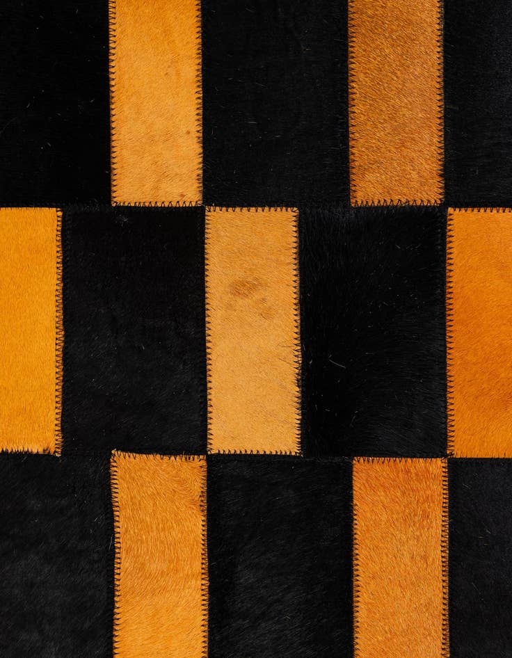 Detail image of  8' 3 x 10' Cowhide - Patchwork Rug