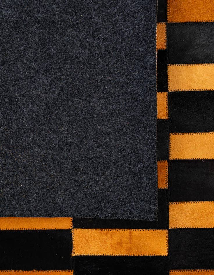 Detail image of  8' 3 x 10' Cowhide - Patchwork Rug