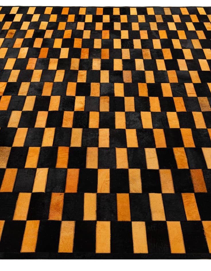 Detail image of  8' 1 x 10' Cowhide - Patchwork Rug