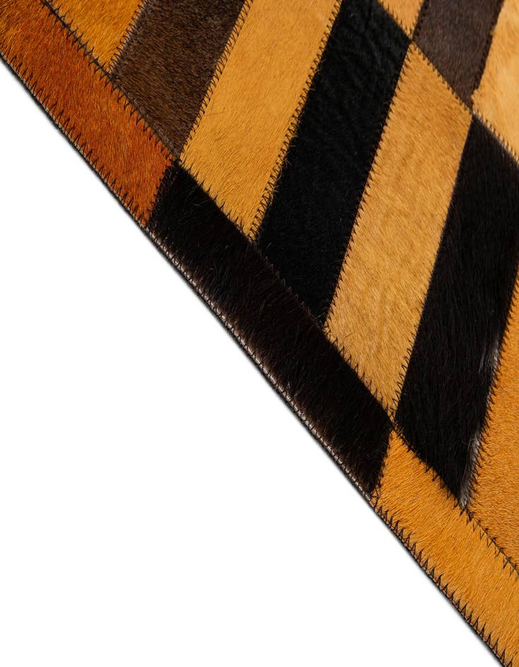 Detail image of  8' 1 x 9' 11 Cowhide - Patchwork Rug