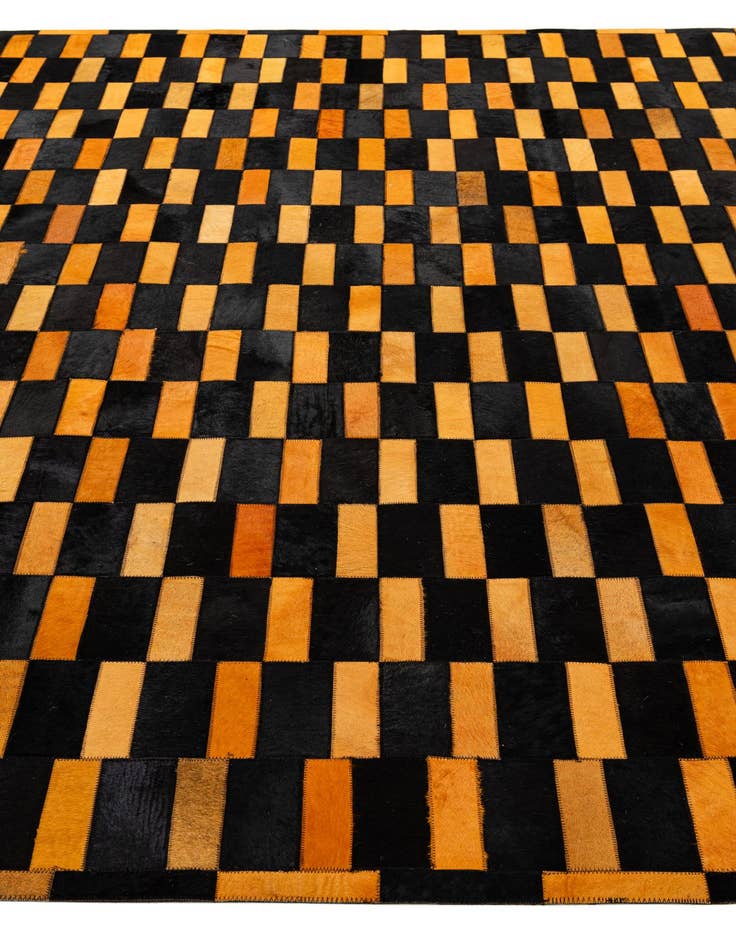 Detail image of  8' 3 x 10' Cowhide - Patchwork Rug