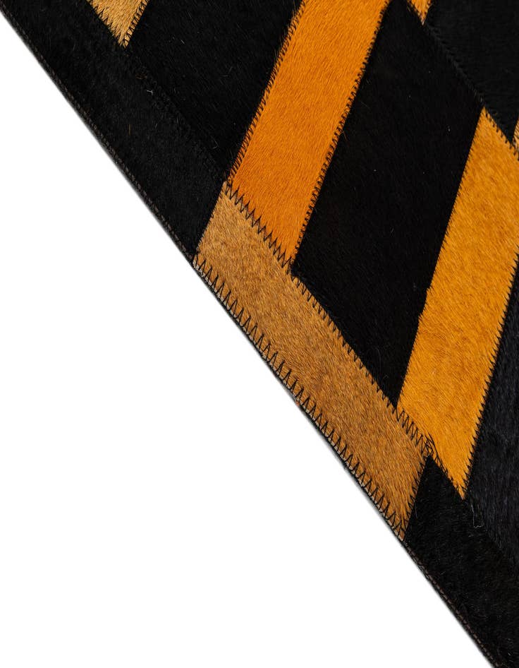 Detail image of  8' 3 x 10' Cowhide - Patchwork Rug