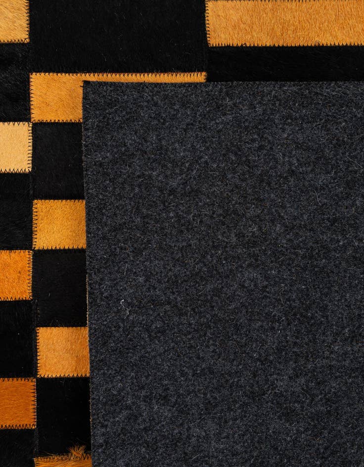 Detail image of  8' 3 x 10' Cowhide - Patchwork Rug