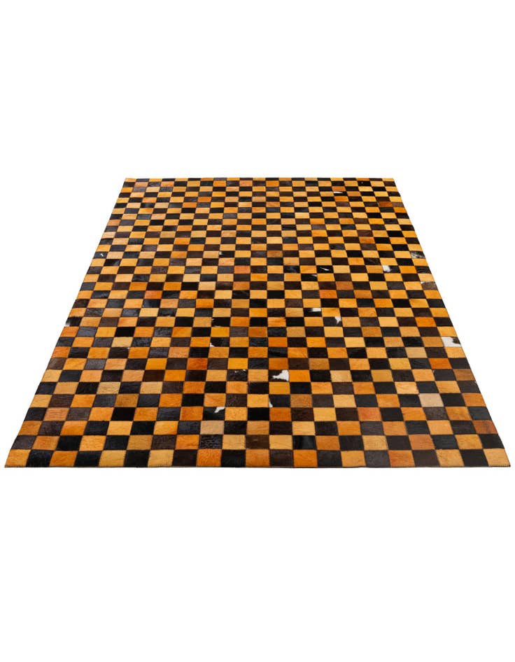 Detail image of  5' 2 x 8' 1 Cowhide - Patchwork Rug