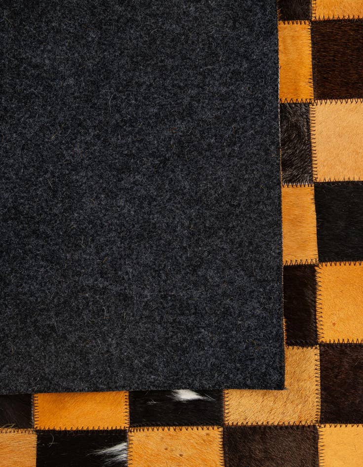 Detail image of  5' 2 x 8' 1 Cowhide - Patchwork Rug