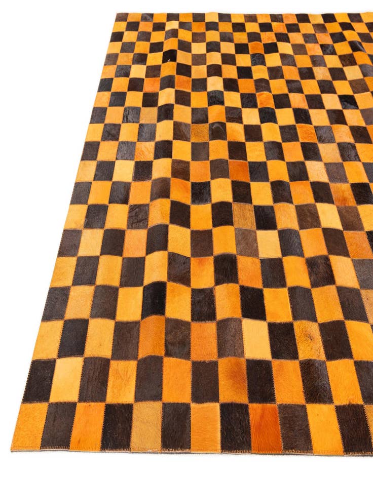 Detail image of  5' x 7' 11 Cowhide Stocks Rug