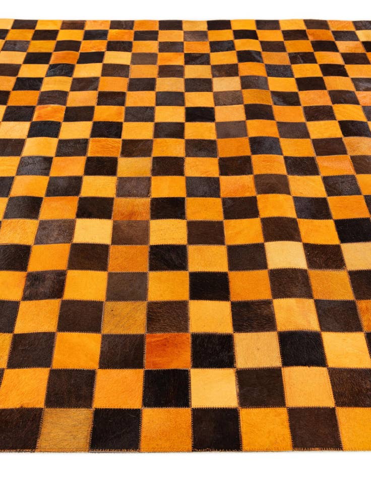 Detail image of  5' x 7' 11 Cowhide Stocks Rug